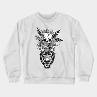 Mrs. Bouquet - traditional tattoo design - Black & Grey Crewneck Sweatshirt